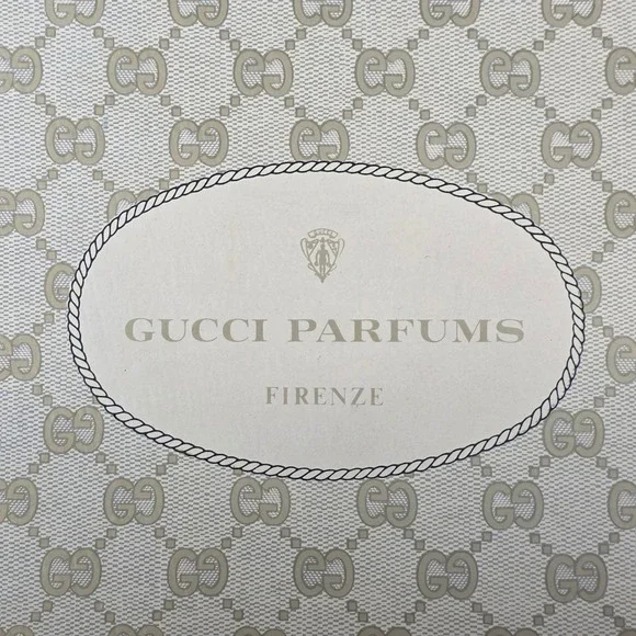 Vintage GUCCI Parfums GG Monogram Large Pouch Clutch Web Stripe NIB Italy 12